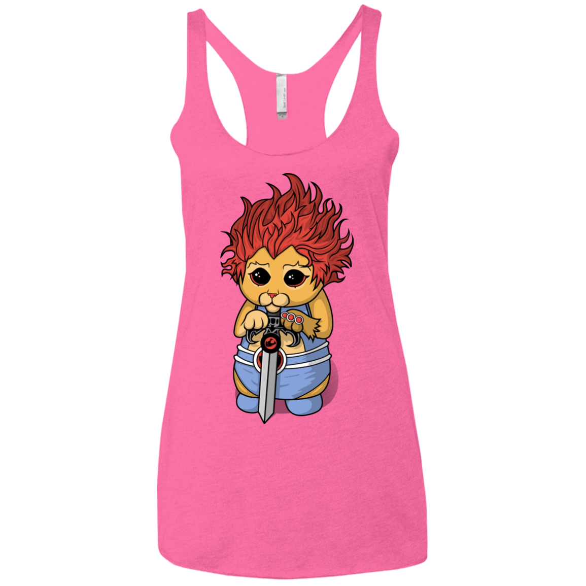 T-Shirts Vintage Pink / X-Small Thunder Kitty Women's Triblend Racerback Tank