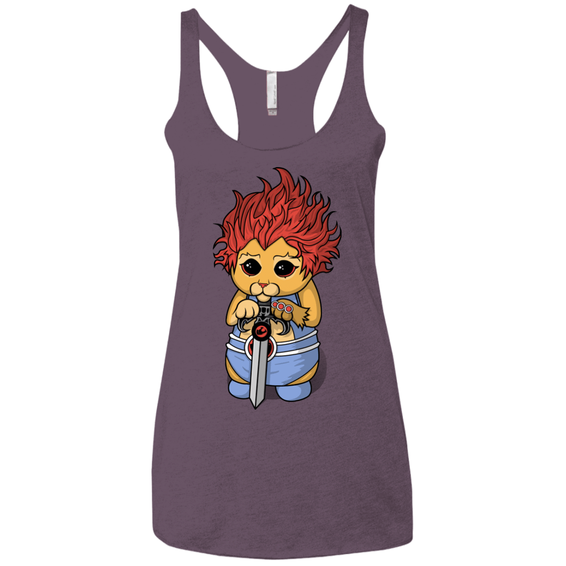 T-Shirts Vintage Purple / X-Small Thunder Kitty Women's Triblend Racerback Tank