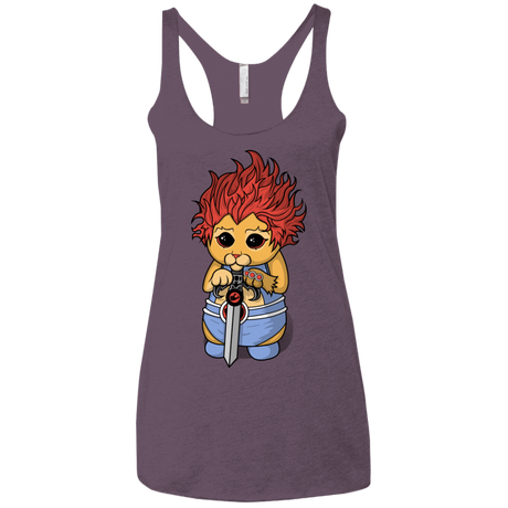 T-Shirts Vintage Purple / X-Small Thunder Kitty Women's Triblend Racerback Tank