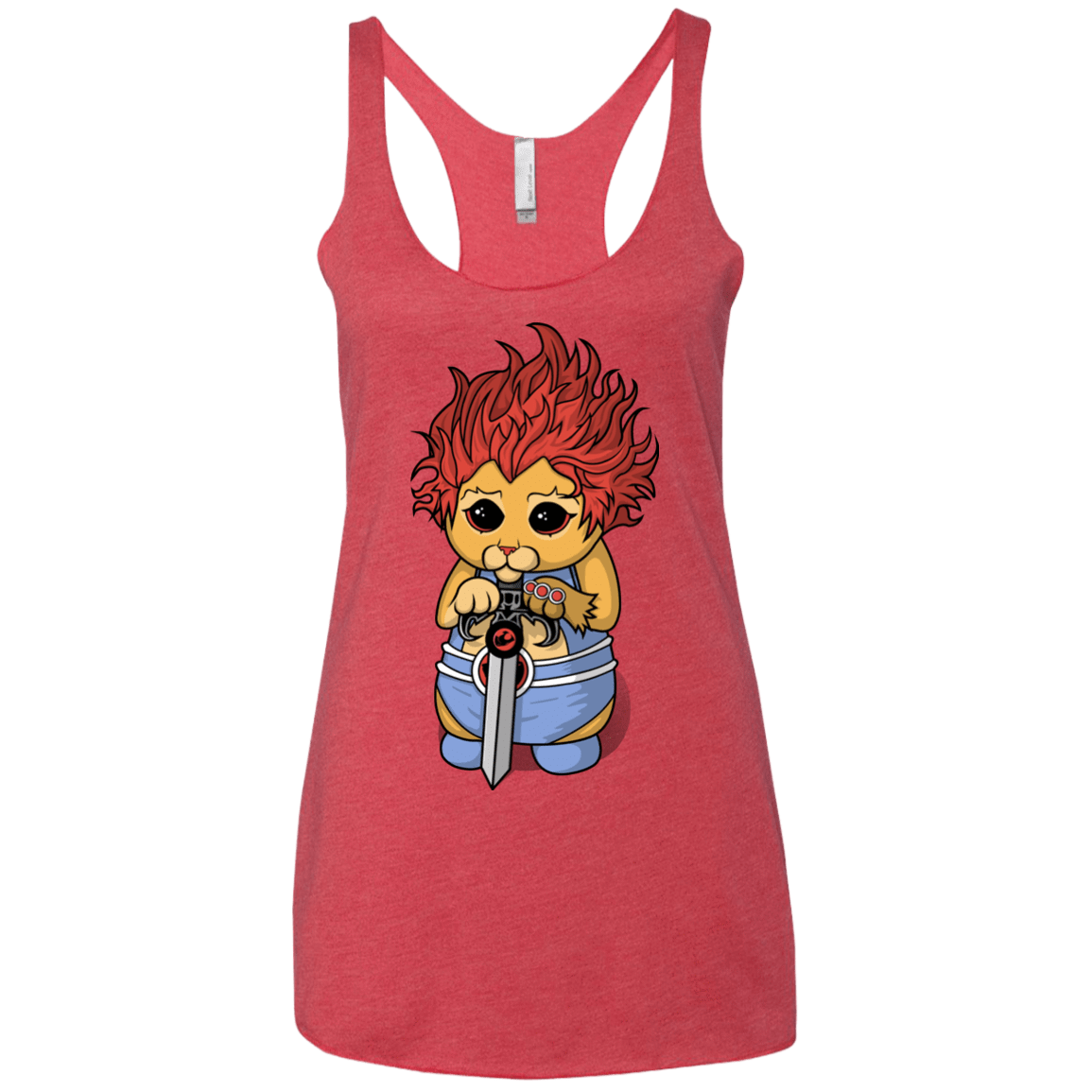 T-Shirts Vintage Red / X-Small Thunder Kitty Women's Triblend Racerback Tank