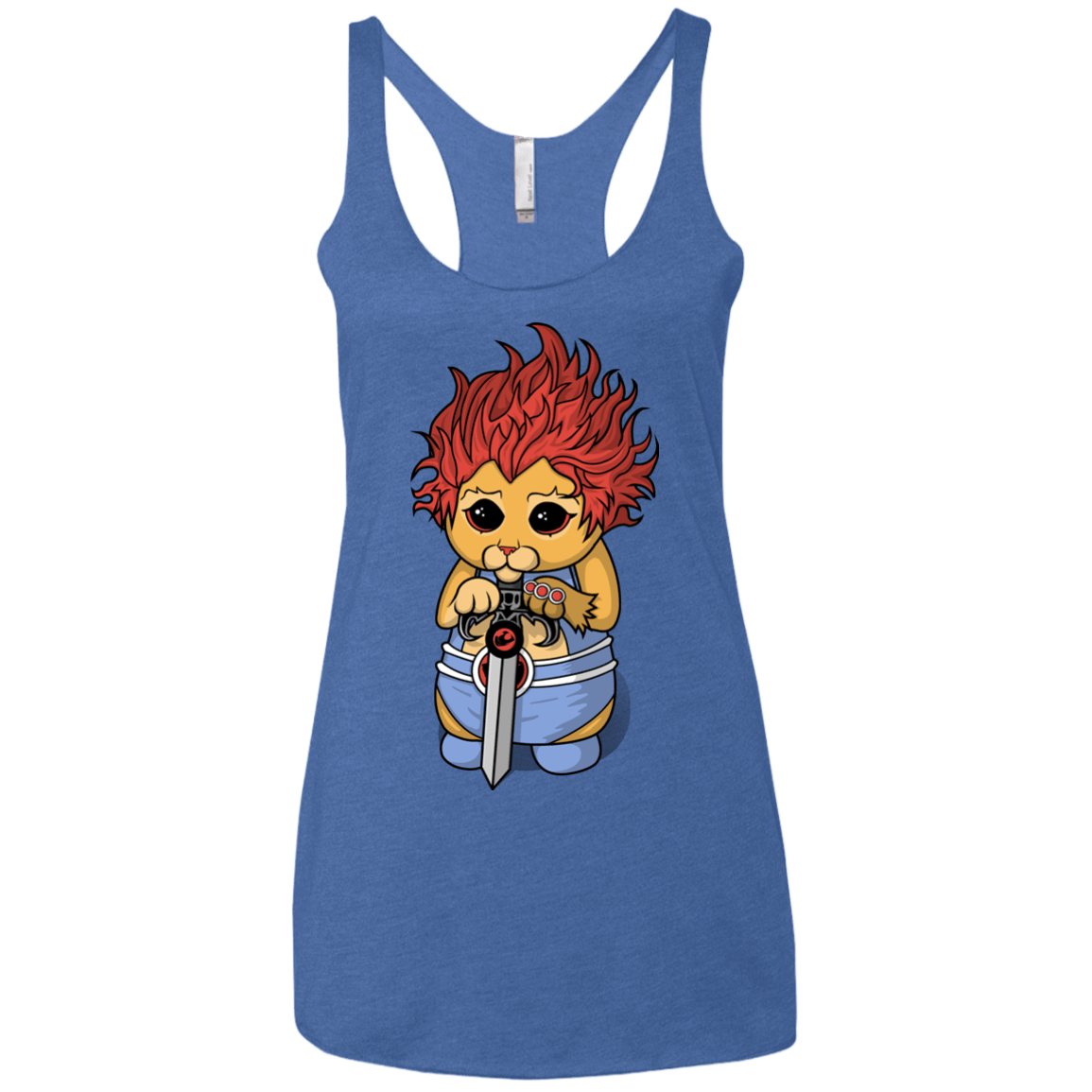 T-Shirts Vintage Royal / X-Small Thunder Kitty Women's Triblend Racerback Tank