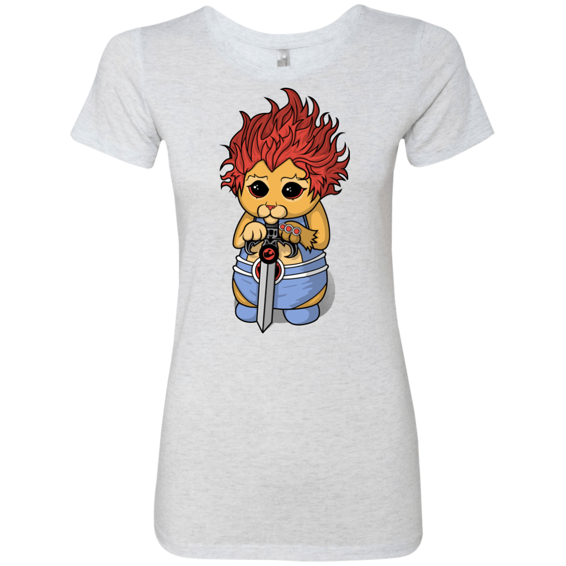 T-Shirts Heather White / S Thunder Kitty Women's Triblend T-Shirt