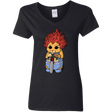 T-Shirts Black / S Thunder Kitty Women's V-Neck T-Shirt