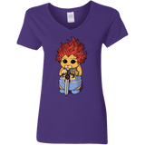 T-Shirts Purple / S Thunder Kitty Women's V-Neck T-Shirt