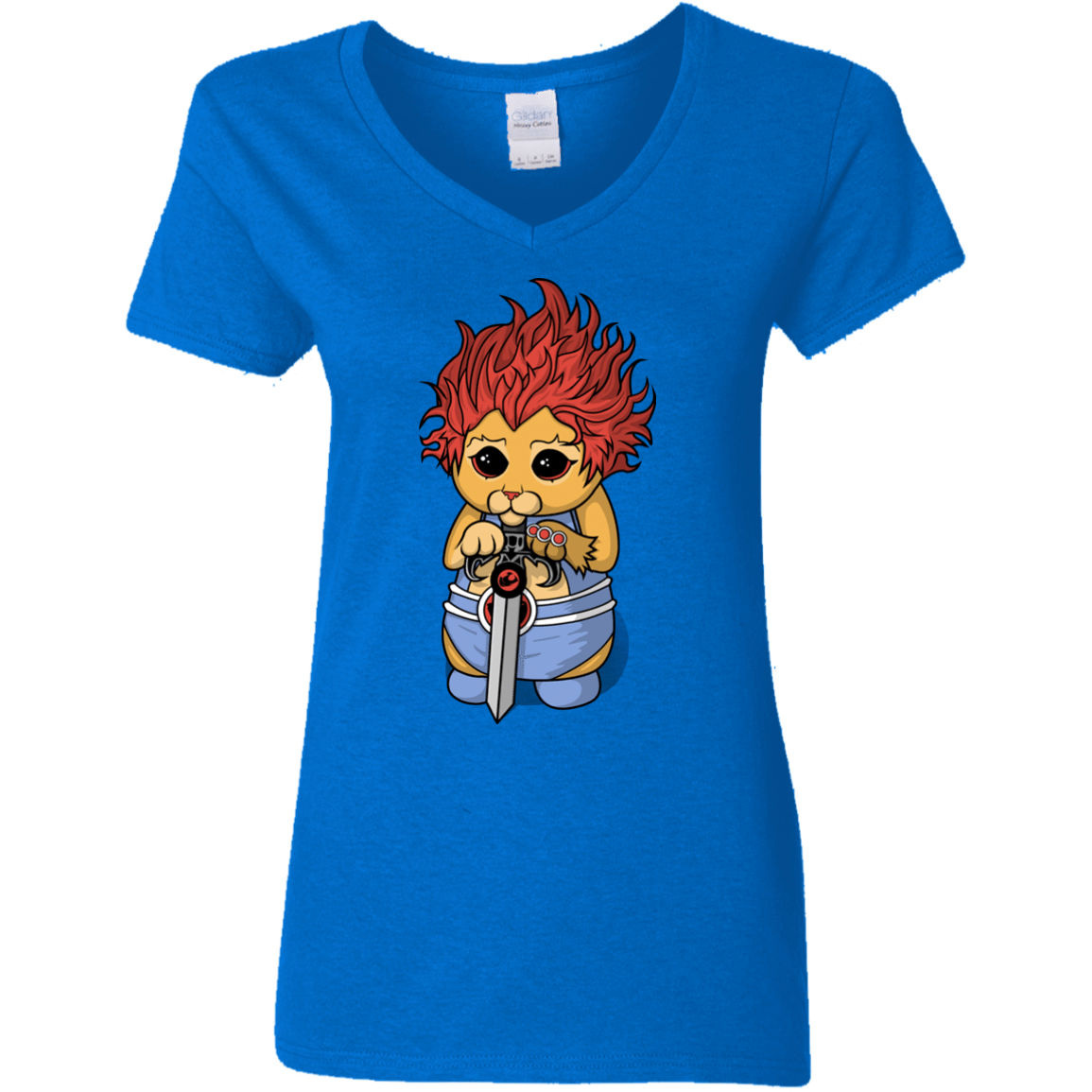 T-Shirts Royal / S Thunder Kitty Women's V-Neck T-Shirt