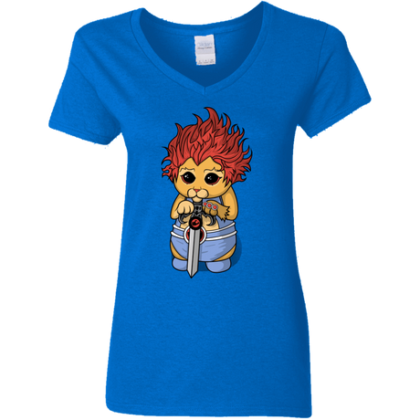 T-Shirts Royal / S Thunder Kitty Women's V-Neck T-Shirt