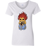 T-Shirts White / S Thunder Kitty Women's V-Neck T-Shirt