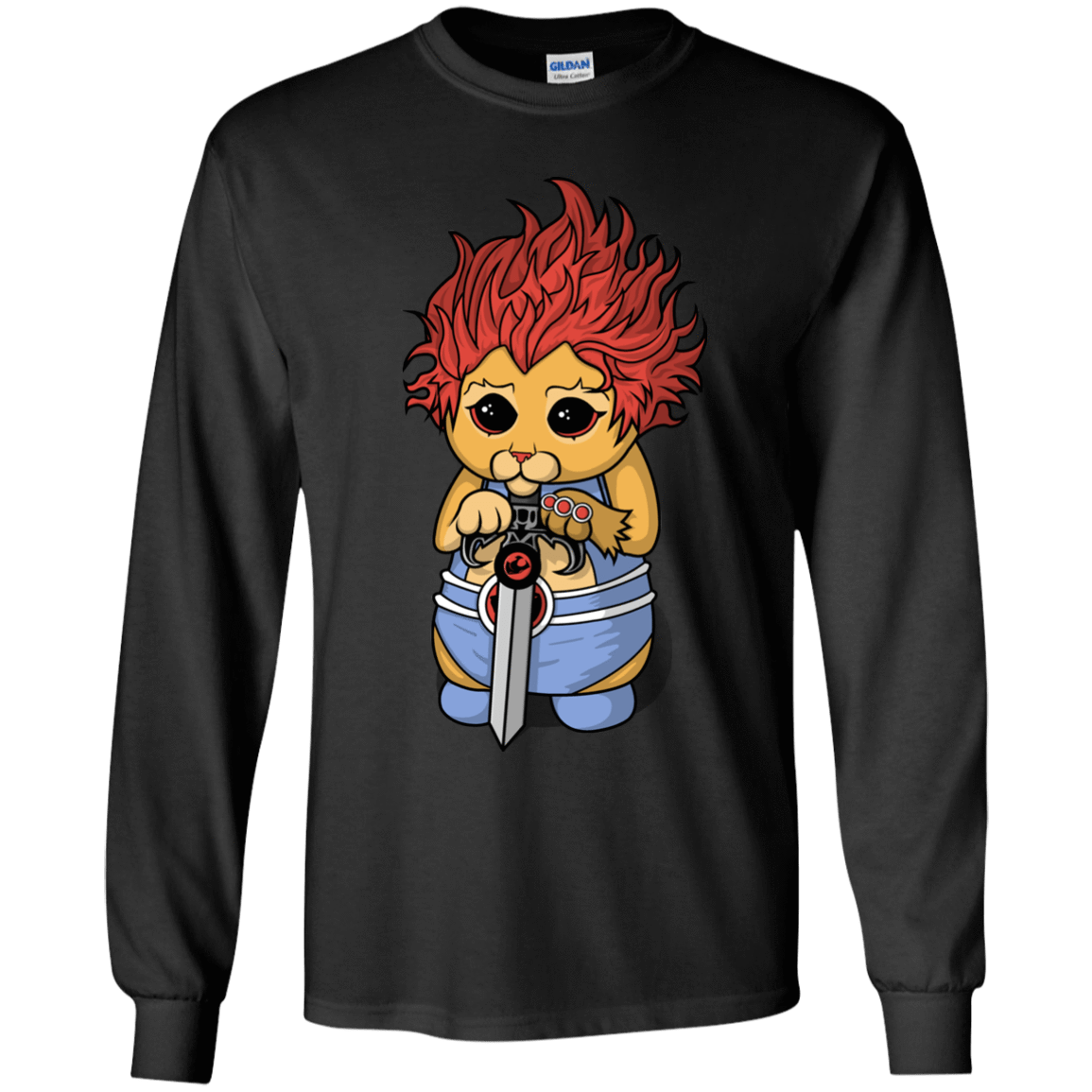 T-Shirts Black / YS Thunder Kitty Youth Long Sleeve T-Shirt