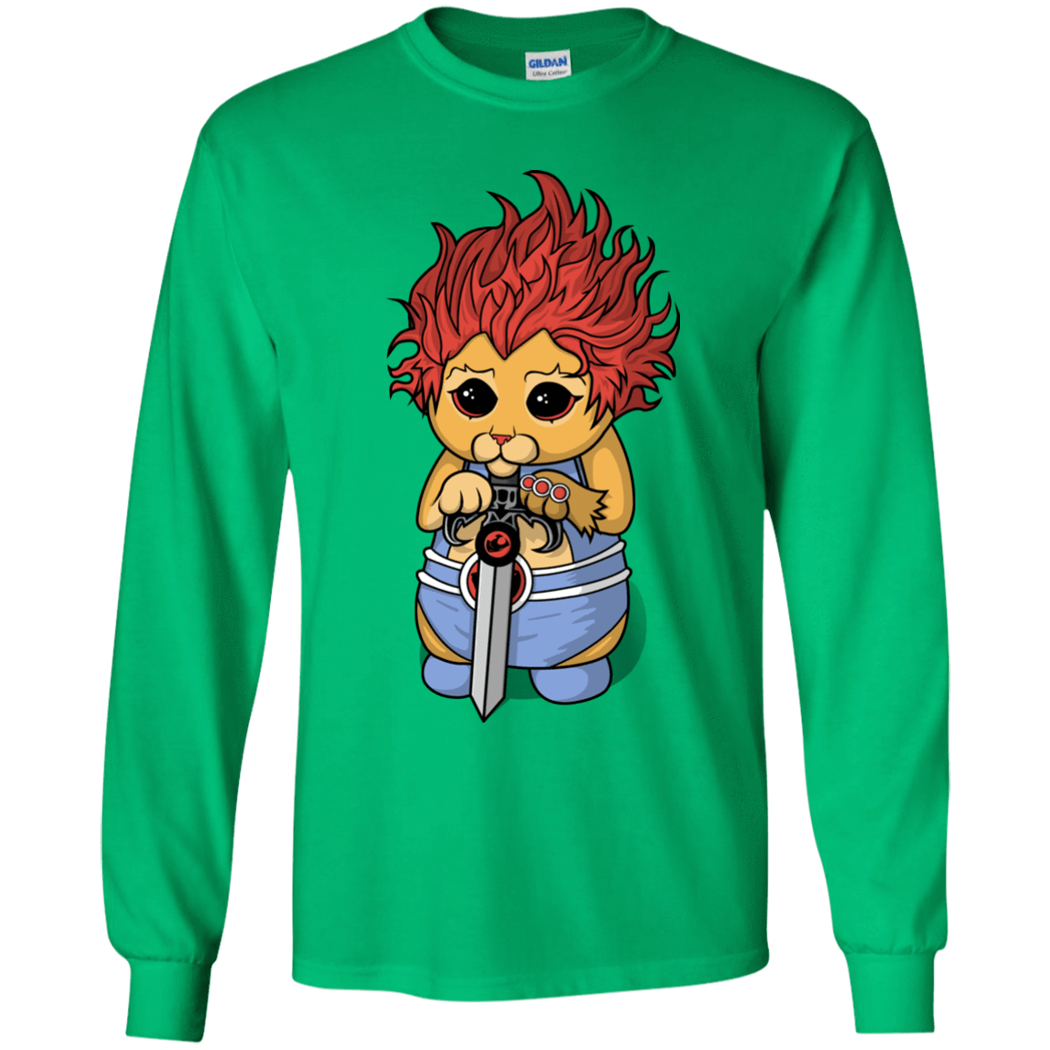 T-Shirts Irish Green / YS Thunder Kitty Youth Long Sleeve T-Shirt