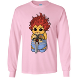 T-Shirts Light Pink / YS Thunder Kitty Youth Long Sleeve T-Shirt