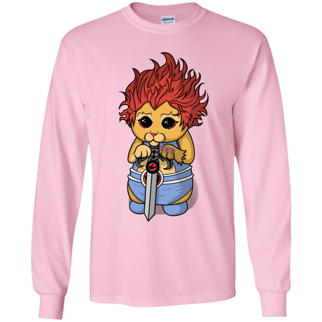 T-Shirts Light Pink / YS Thunder Kitty Youth Long Sleeve T-Shirt