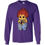 T-Shirts Purple / YS Thunder Kitty Youth Long Sleeve T-Shirt