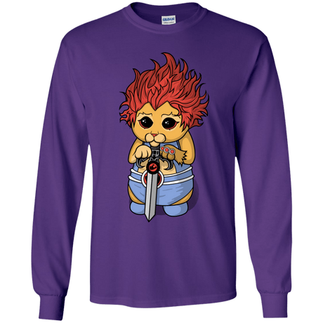 T-Shirts Purple / YS Thunder Kitty Youth Long Sleeve T-Shirt