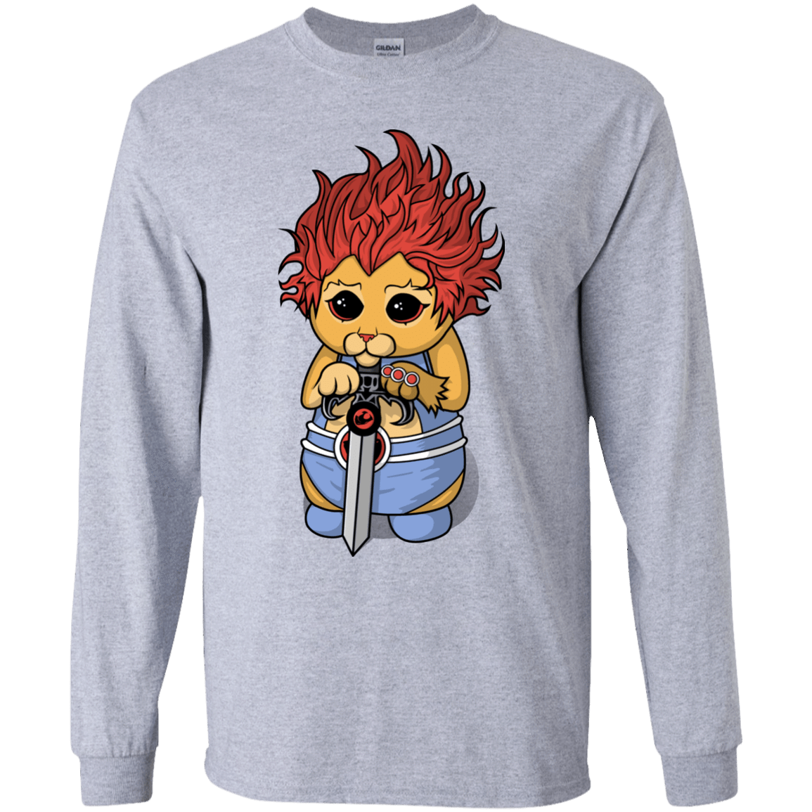 T-Shirts Sport Grey / YS Thunder Kitty Youth Long Sleeve T-Shirt