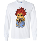 T-Shirts White / YS Thunder Kitty Youth Long Sleeve T-Shirt