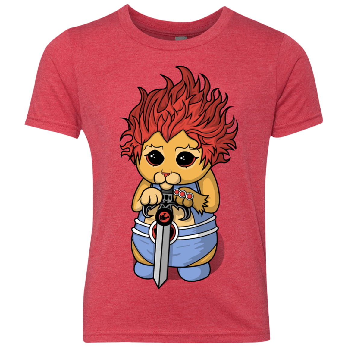 T-Shirts Vintage Red / YXS Thunder Kitty Youth Triblend T-Shirt