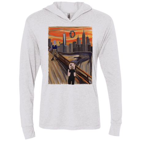 T-Shirts Heather White / X-Small Thunder Scream Triblend Long Sleeve Hoodie Tee