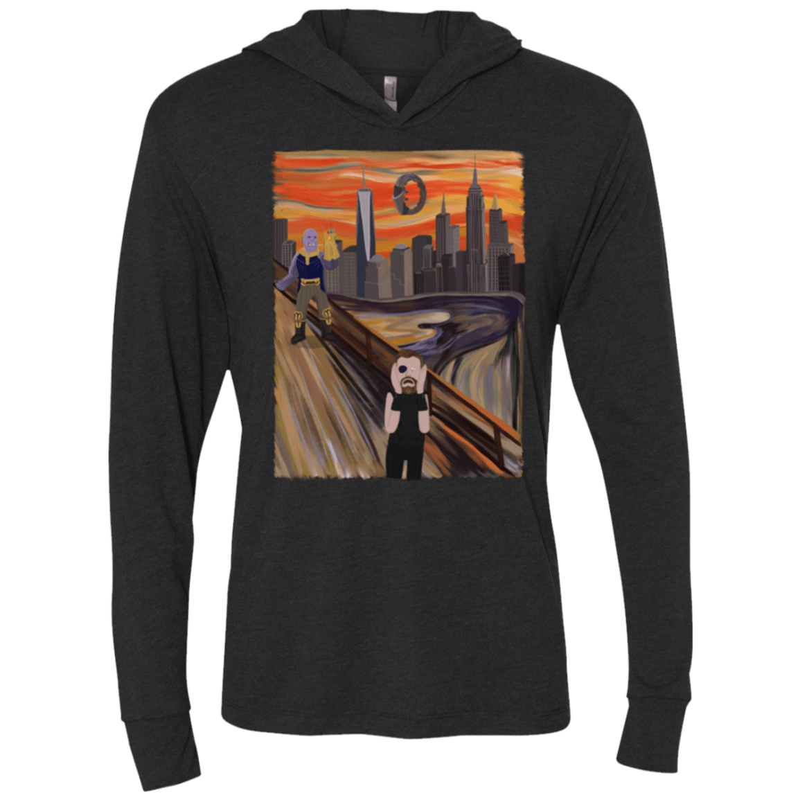 T-Shirts Vintage Black / X-Small Thunder Scream Triblend Long Sleeve Hoodie Tee