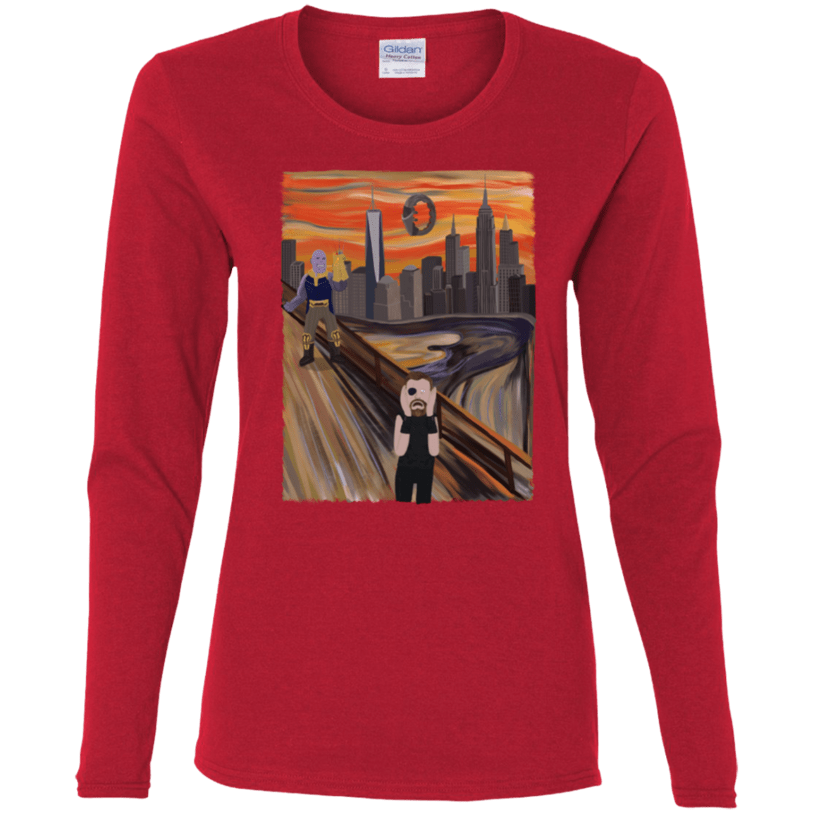 T-Shirts Red / S Thunder Scream Women's Long Sleeve T-Shirt