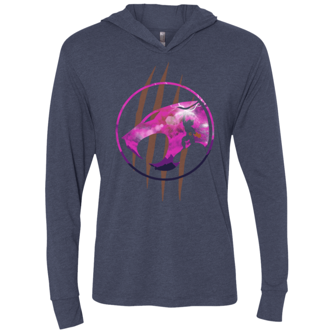 T-Shirts Vintage Navy / X-Small Thunder, Thunder, Thunder Triblend Long Sleeve Hoodie Tee