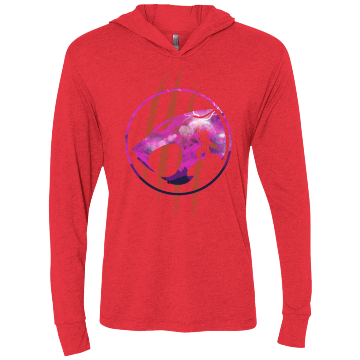 T-Shirts Vintage Red / X-Small Thunder, Thunder, Thunder Triblend Long Sleeve Hoodie Tee