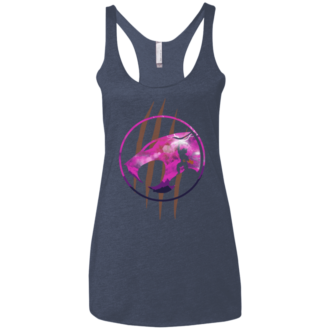 T-Shirts Vintage Navy / X-Small Thunder, Thunder, Thunder Women's Triblend Racerback Tank
