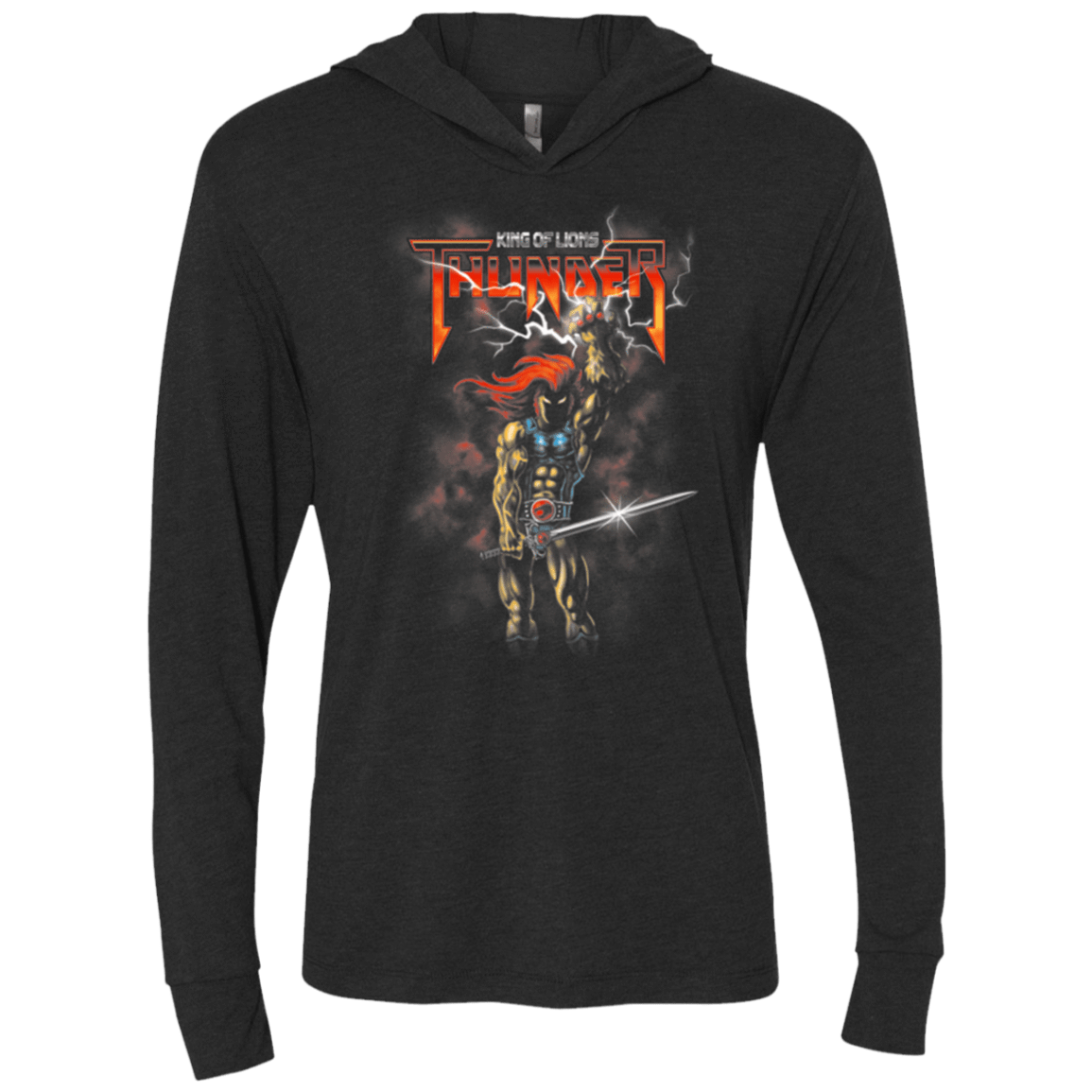 T-Shirts Vintage Black / X-Small Thunder Triblend Long Sleeve Hoodie Tee