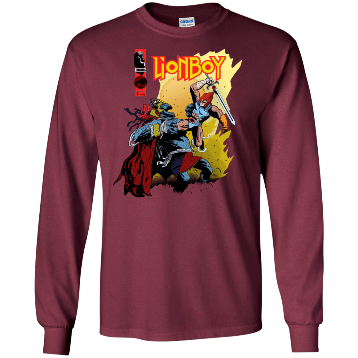 T-Shirts Maroon / S Thunderboy Men's Long Sleeve T-Shirt