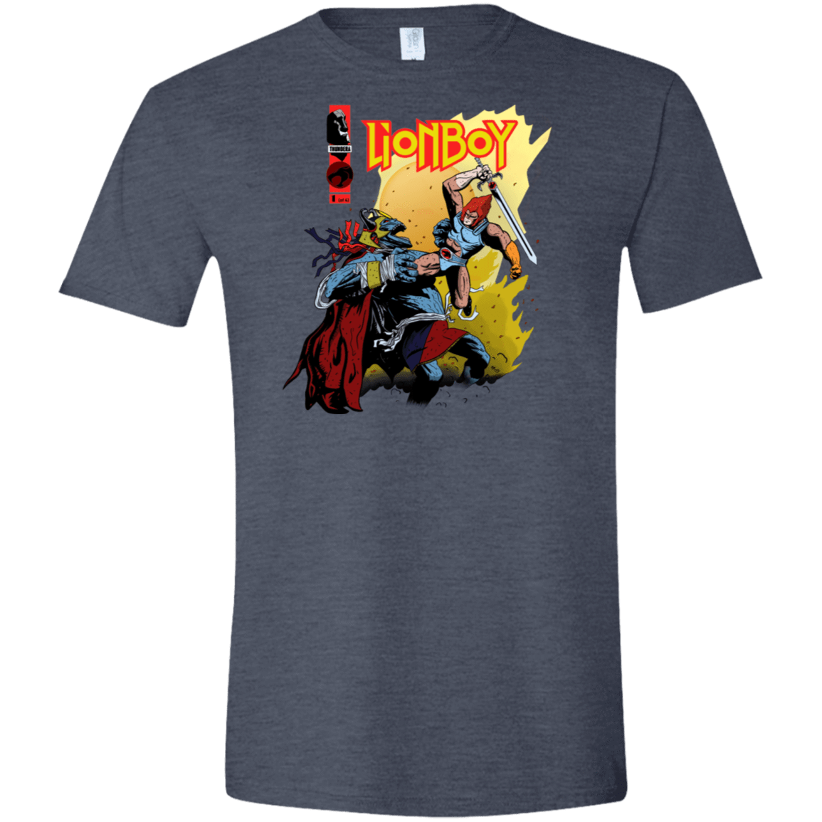 T-Shirts Heather Navy / S Thunderboy Men's Semi-Fitted Softstyle