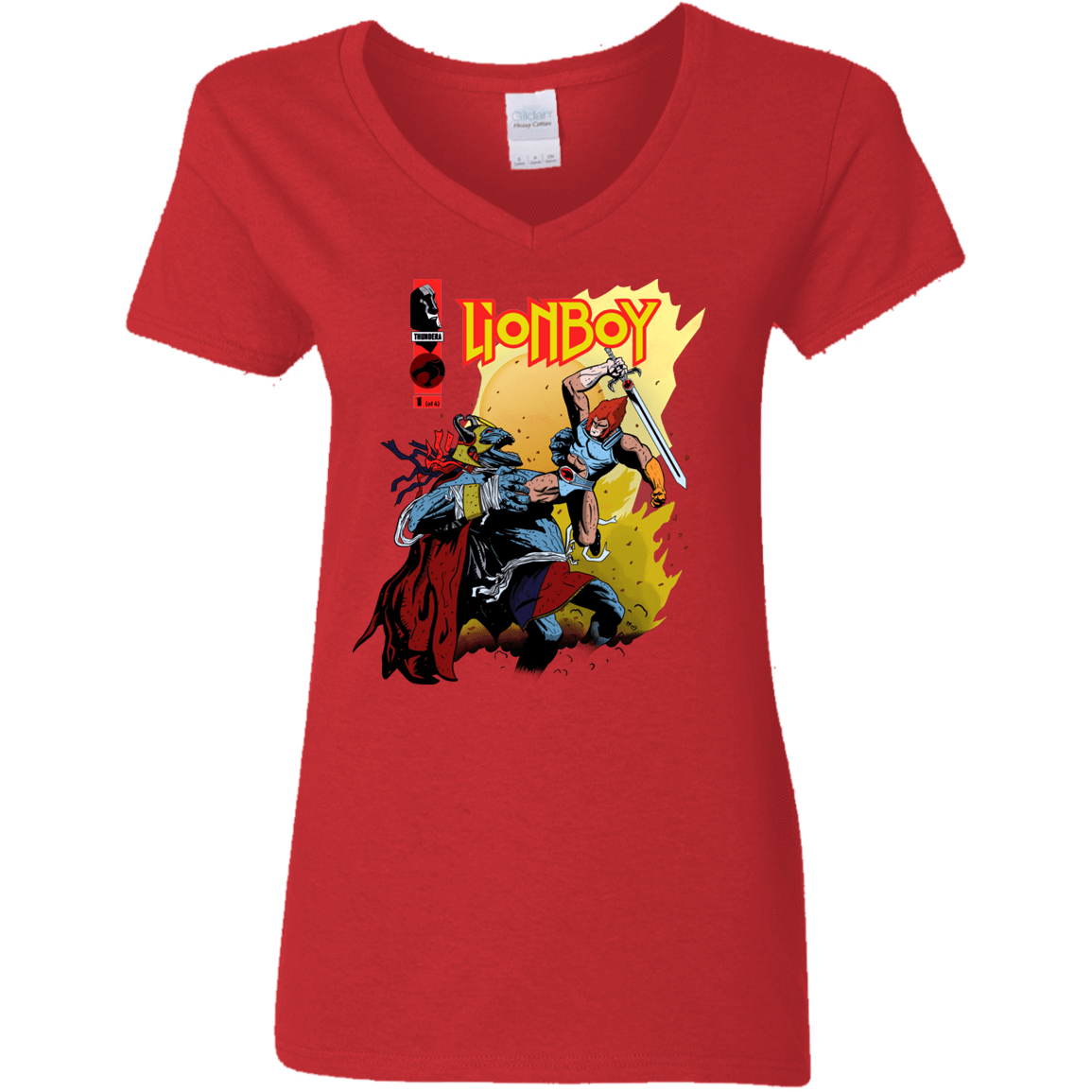 T-Shirts Red / S Thunderboy Women's V-Neck T-Shirt