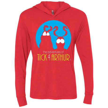 T-Shirts Vintage Red / X-Small Tick and Arthur Triblend Long Sleeve Hoodie Tee