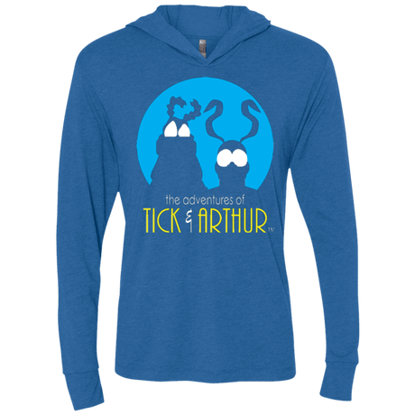 T-Shirts Vintage Royal / X-Small Tick and Arthur Triblend Long Sleeve Hoodie Tee