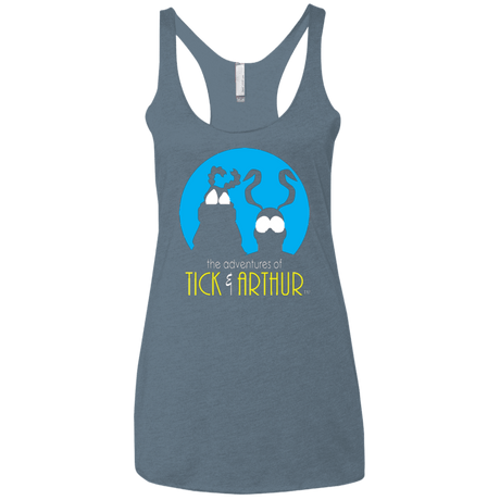 T-Shirts Indigo / X-Small Tick and Arthur Women's Triblend Racerback Tank