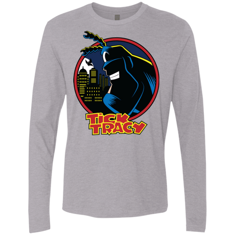T-Shirts Heather Grey / Small Tick Tracy Men's Premium Long Sleeve