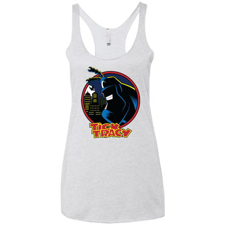 T-Shirts Heather White / X-Small Tick Tracy Women's Triblend Racerback Tank