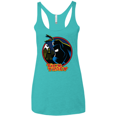 T-Shirts Tahiti Blue / X-Small Tick Tracy Women's Triblend Racerback Tank