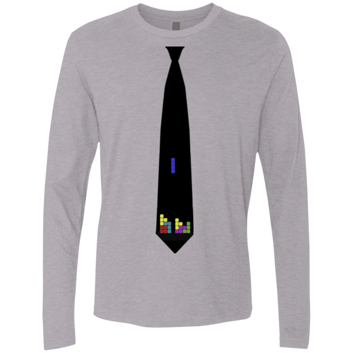 T-Shirts Heather Grey / Small Tie tris Men's Premium Long Sleeve