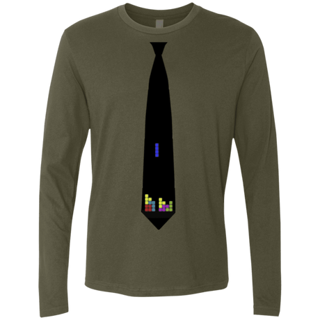 T-Shirts Military Green / Small Tie tris Men's Premium Long Sleeve