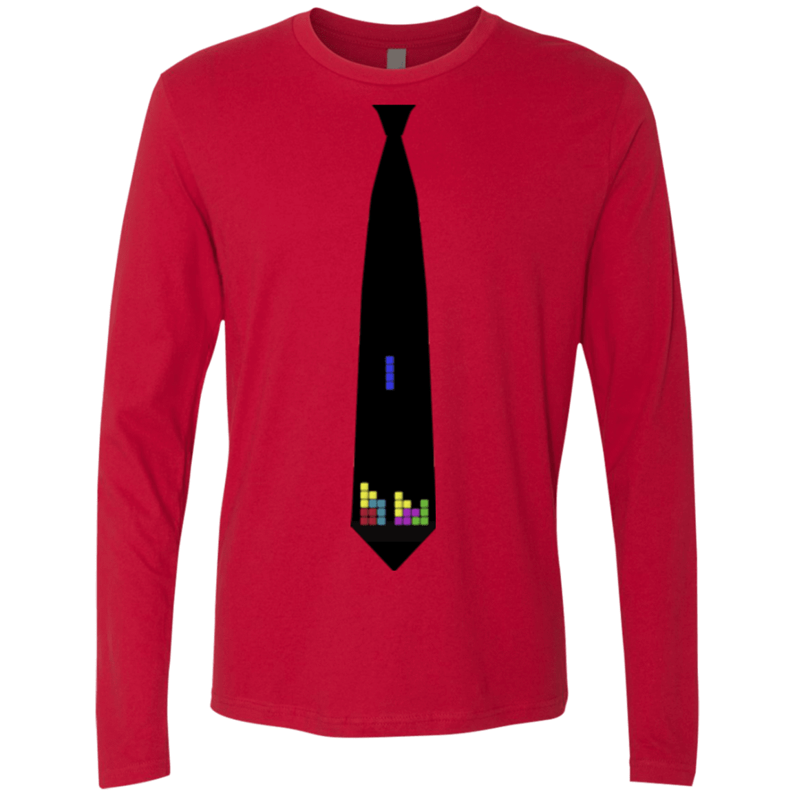 T-Shirts Red / Small Tie tris Men's Premium Long Sleeve