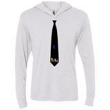 T-Shirts Heather White / X-Small Tie tris Triblend Long Sleeve Hoodie Tee