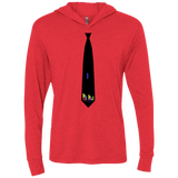 T-Shirts Vintage Red / X-Small Tie tris Triblend Long Sleeve Hoodie Tee