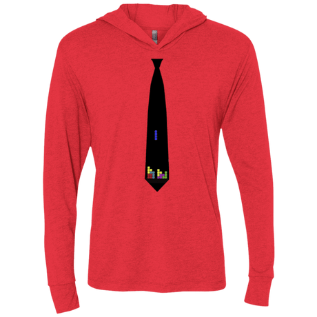 T-Shirts Vintage Red / X-Small Tie tris Triblend Long Sleeve Hoodie Tee