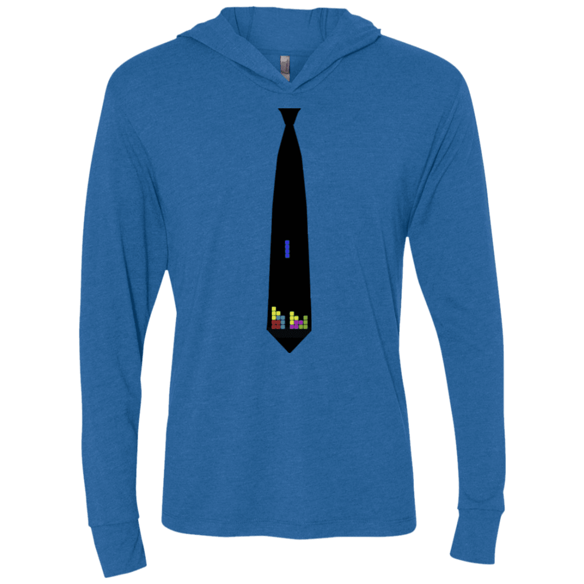 T-Shirts Vintage Royal / X-Small Tie tris Triblend Long Sleeve Hoodie Tee