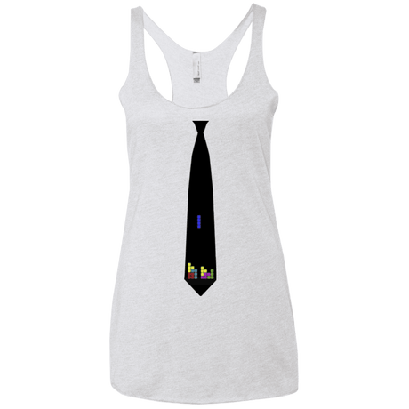 T-Shirts Heather White / X-Small Tie tris Women's Triblend Racerback Tank