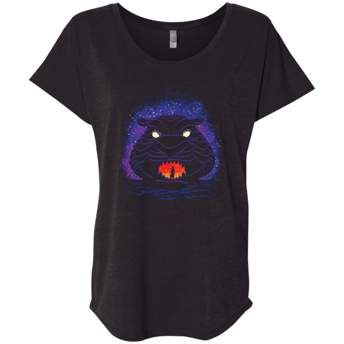 T-Shirts Vintage Black / X-Small Tiger Cave Triblend Dolman Sleeve