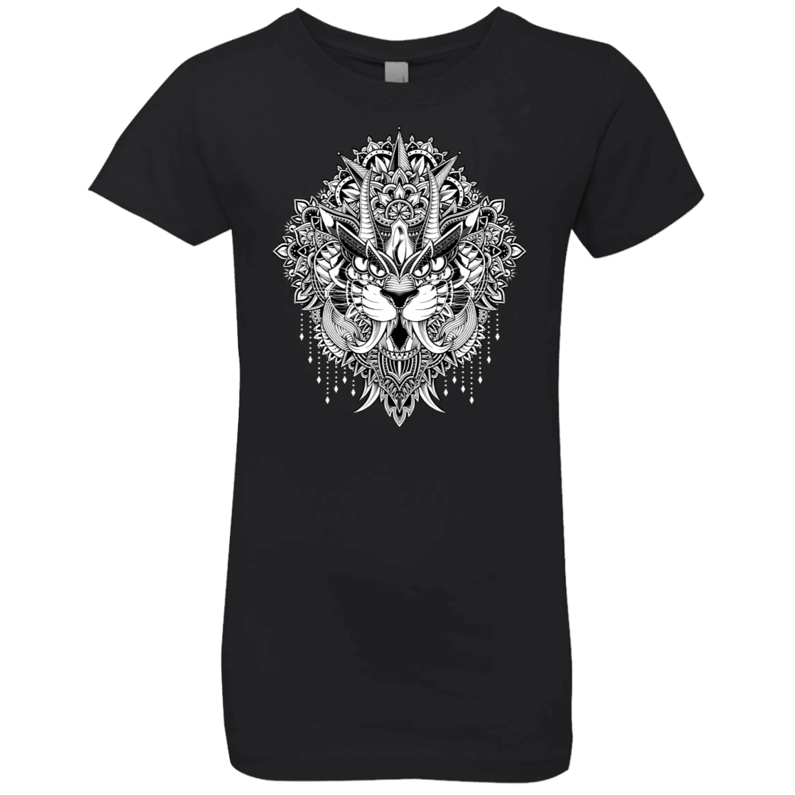 T-Shirts Black / YXS Tiger Mandala Girls Premium T-Shirt