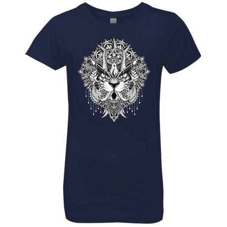 T-Shirts Midnight Navy / YXS Tiger Mandala Girls Premium T-Shirt