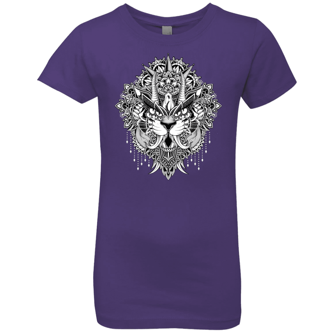 T-Shirts Purple Rush / YXS Tiger Mandala Girls Premium T-Shirt