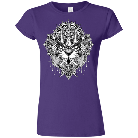 T-Shirts Purple / S Tiger Mandala Junior Slimmer-Fit T-Shirt