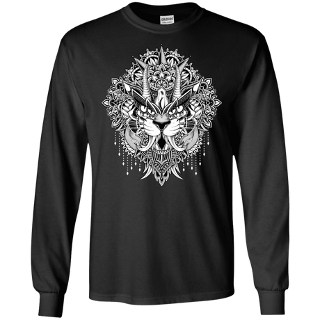 T-Shirts Black / S Tiger Mandala Men's Long Sleeve T-Shirt